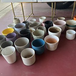 Small Medium Glazed Ceramic Flower Pots Planters Garden $9 each