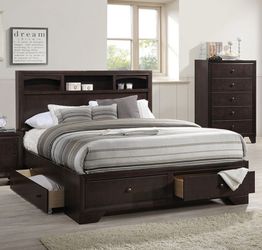 Queen Bed Frame With Storage Brand New In Box