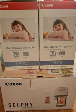 Canon Selphy Compact Photo Printer with two photo paper sets