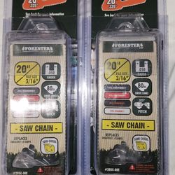 20" Forester Chainsaw Bar With Chain