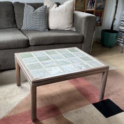 Solid Wood Tile Coffee Table 