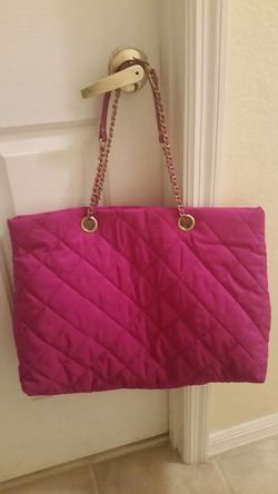 Fuschia Cloth Tote/Hand Bag