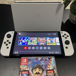 OLED Nintendo Switch with Games