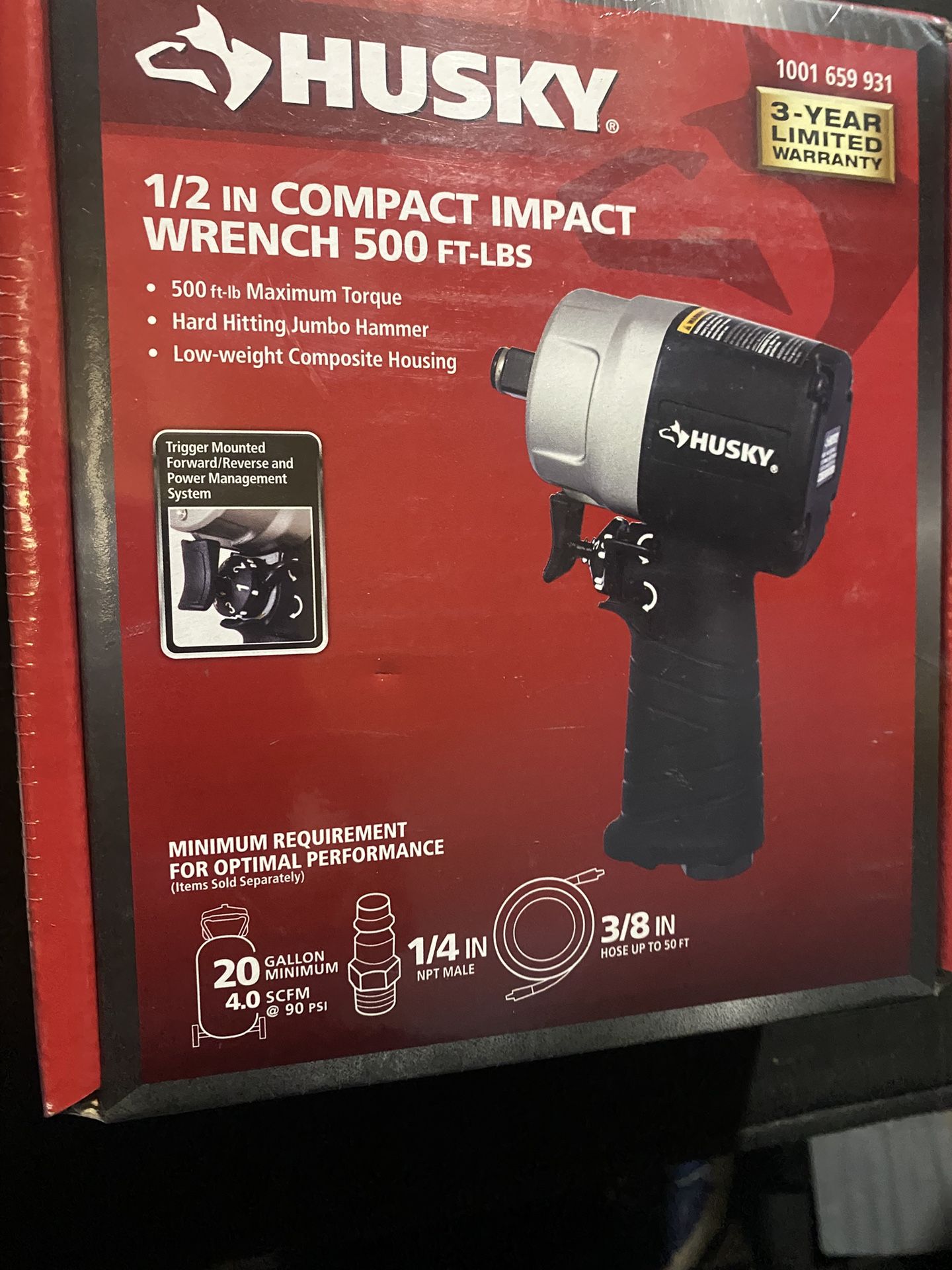 Husky half inch compact impact wrench