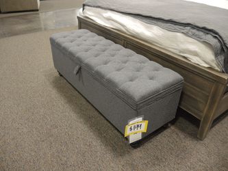 Zuo Modern Upholstered Bench - Charcoal Gray | Ottoman | Footstool