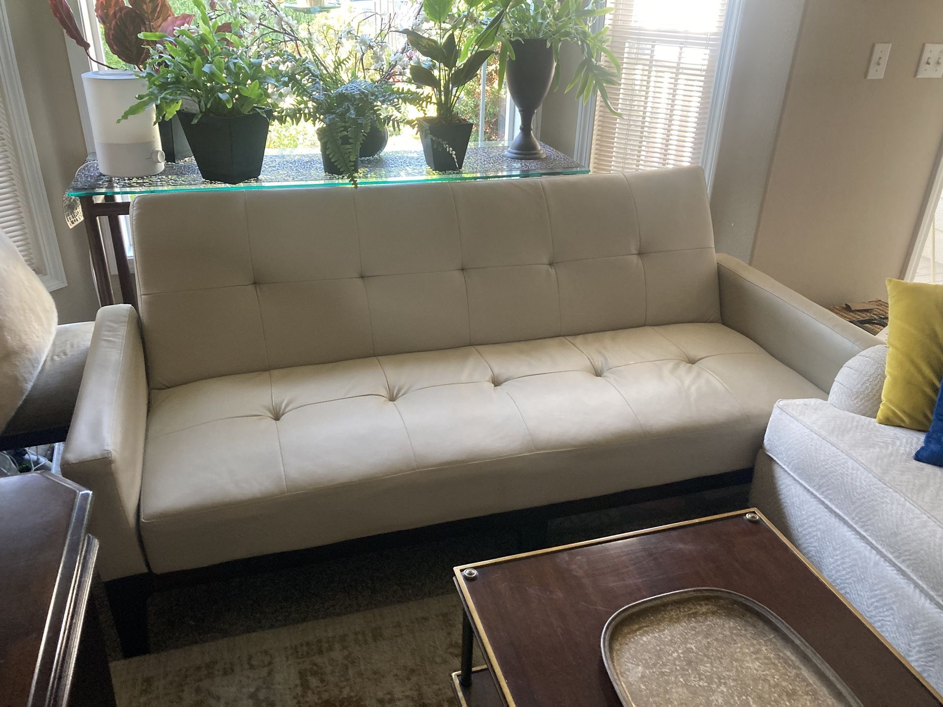 Very Nice Pleather Futon-$5 as of Sun 2:55