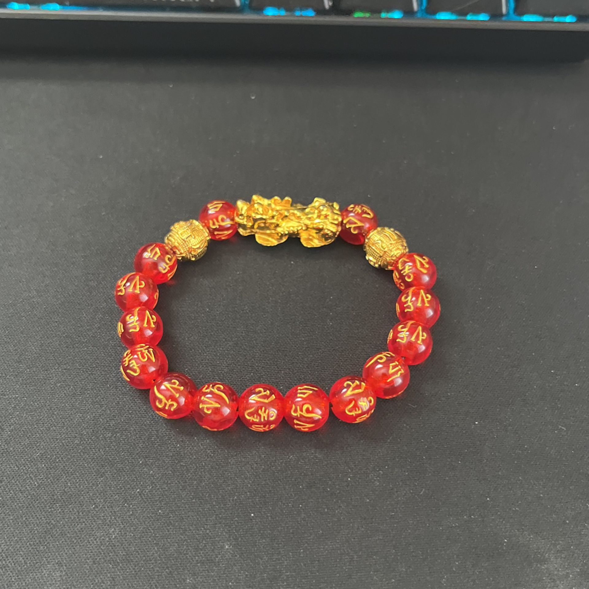 Red Jade Dragon Bracelet
