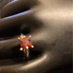 Sterling Silver Square Orange Garnet Ring.Size 6