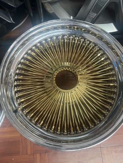 17” Gold Wire Wheels – 150 Spoke – Brand New – Head-Turning Design