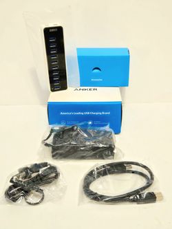 Anker USB 3.0  9-Port Hub Plus 1 Smart Charge Hub New Open Box 