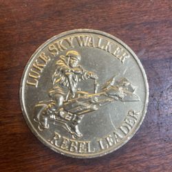 Star Wars Luke Skywalker Rebel Leader Coin 1998 Power Of The Force