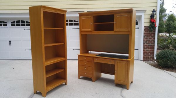 Stanley Furniture Wood Desk Hutch And Bookcase Set Maple For Stanley Furniture Wood Desk Hutch And Bookcase Set Maple For In Durham Nc Offerup