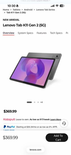Lenovo tablet 8G