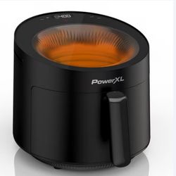 PowerXL LUMINEX 5.3 QT Radiant Light Air Fryer, Heats to 400°F in 2.4 Seconds, Auto Shut-off, 12 Quick-Touch Presets, Glass Skylight Window  BRAND NEW
