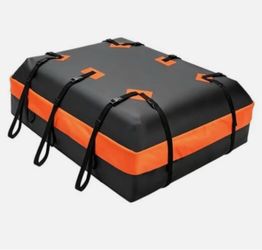 Car Rooftop Cargo Carrier Bag Duty Waterproof Bag 20 Cubic Feet Light Orange
