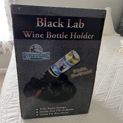 Black Lab Wine Bottle Holder New . Great Holiday Gift 