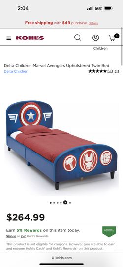 Captain America Upholstered Twin Bed
