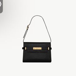 Saint Laurent crocodile leather MANHATTAN SMALL 
