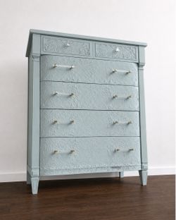 wood dresser refinished storage chest of drawers