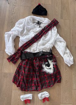 Adult Scottish Kilt Costume – "Big Shot Scot" One Size w/ Hat, Sporran & Sash