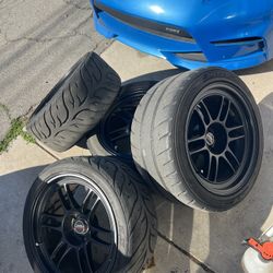 Enkei RPF1 Wheels Rim 18x9.5/10.5 +15 5x114.3 370z G37 350z G35 Q50 5x114.3 Nissan Infiniti Mustang