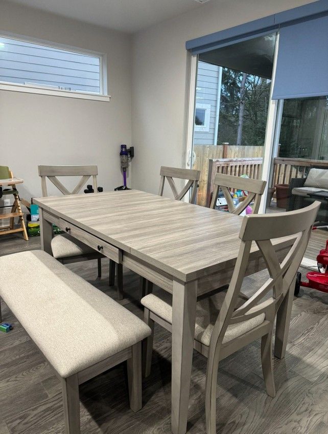 Dining Table Set With Bench