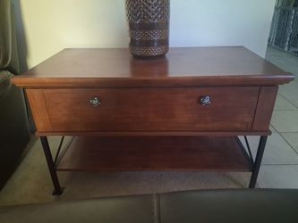 Antique Wood Table L-38" H-23" W-21"