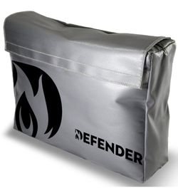 Defender Fireproof and Water Resistant Bag | Silicone Coated Fiberglass Non-Itchy | Double Closure to Keep Valuables Protected | 11x15x4 Size for Leg