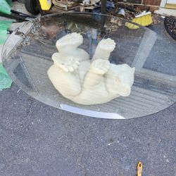 Glass top bear 🐻 table 
