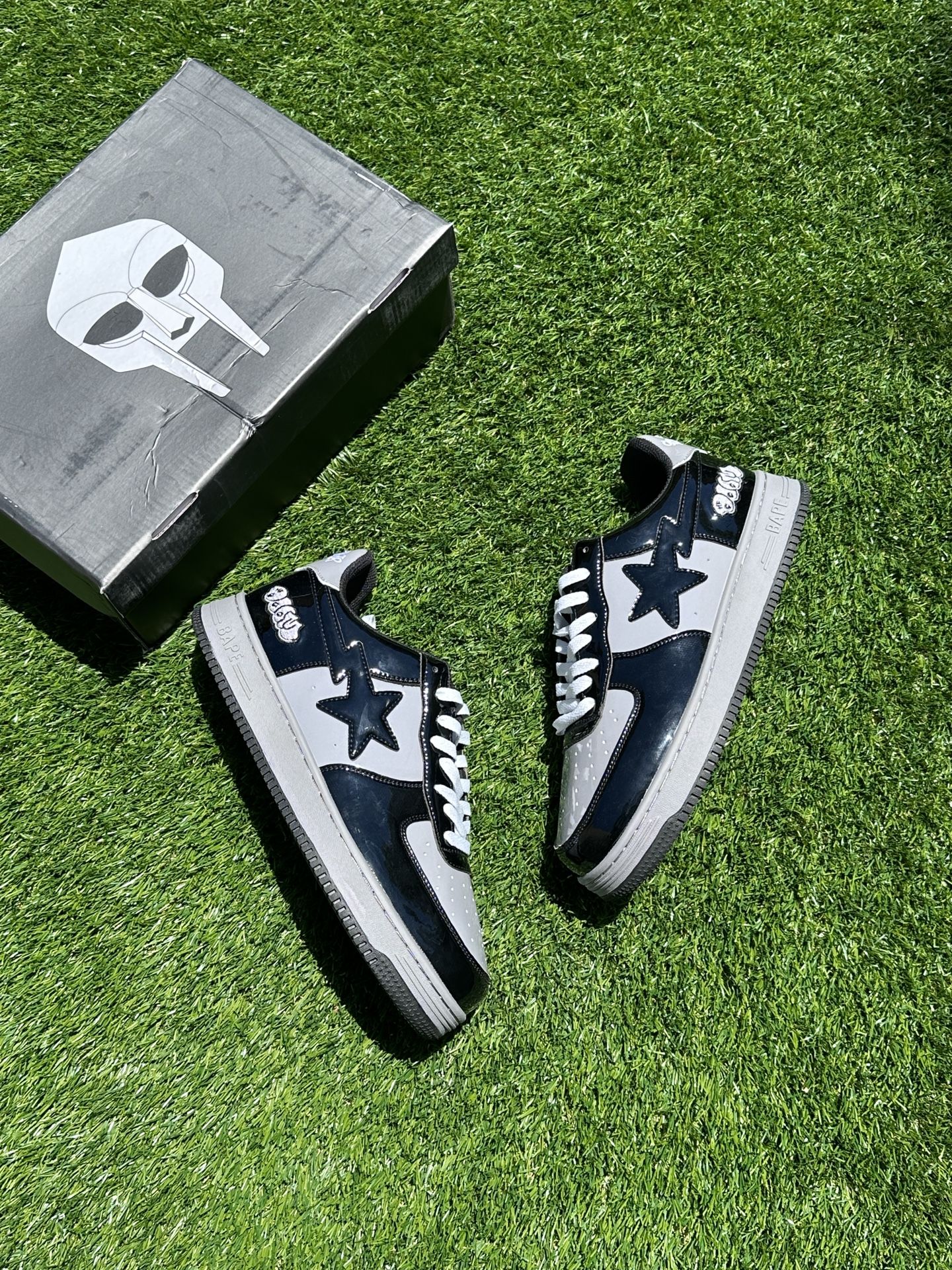 Bapesta MF Doom Special Edition Black Grey **BRAND NEW** Sizes 12 and 12.5 Available
