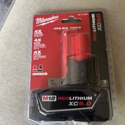 Milwaukee M12 6.0 Battery $80