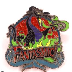 Disney Fantasmic Maleficent With Floatsam And Jetsam Dragon Pin