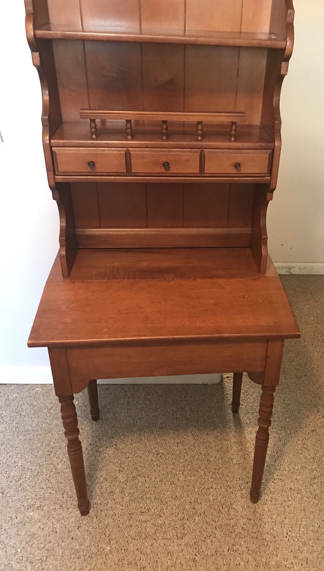 Antique desk with hutch