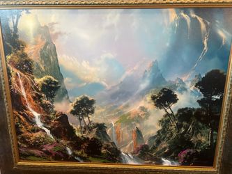 Dale Terbush Landscape Painting print in Ornate Frame
