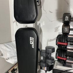 Weight Bench And Dumbbells