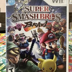 SUPER SMASH BROS BRAWL WITH CASE AND MANUAL IN EXCELLENT CONDITION  FOR WII