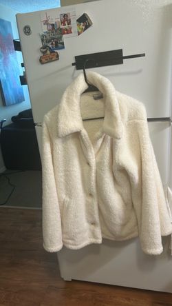 White jacket sweater