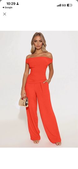 Orange pant set ! Size Large