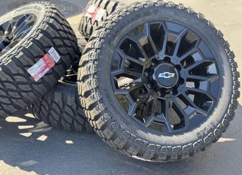 2025 22" Rims Wheels 35" Tires 8x180 GMC Sierra HD Chevy Silverado