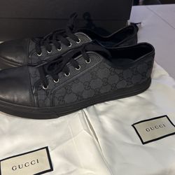 Gucci Brooklin GG 325370 Supreme Low Black Gray Coated Canves