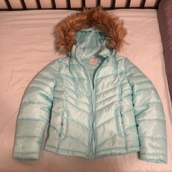 Girls Winter Coat With Hood Size 10/12