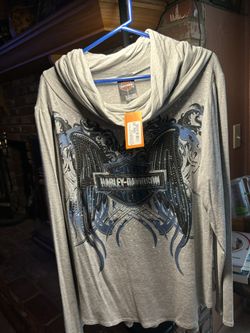 Item #7 H-D Long Sleeve Top With Rhinestones