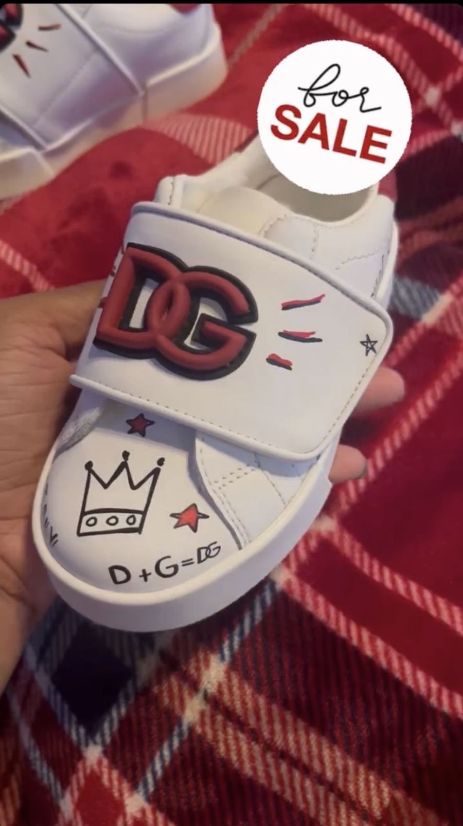 Dolce & Gabbana Shoes, White Black And Red,Size8 Kids