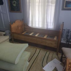 Antique twin sleigh Bed 