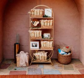 Gold Arch Metal Display Shelf