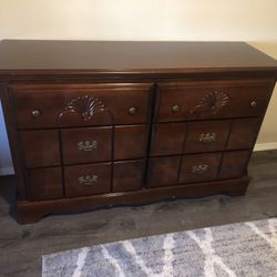 Solid Wood Bedroom Set - Dresser, Nightstand, Mirror