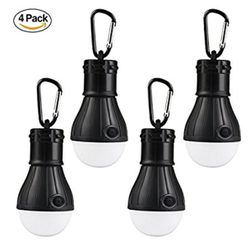 NEW! LED Camping Light, LENPOW Portable Tent Lantern 4 Modes Emergency Lamp Bulb, Bug Out Bag Equipment Water Resistant Night light, 4 Pack