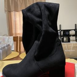 Black Thigh High Boots Size 7