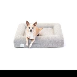 Bluewater Dog Luxury Boucle Orthopedic Memory Foam Dog Bed (Small, Sand)