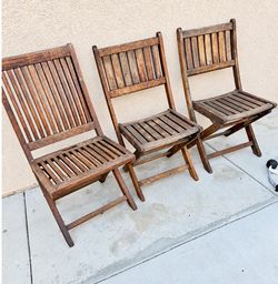 Patio teak chairs 3x